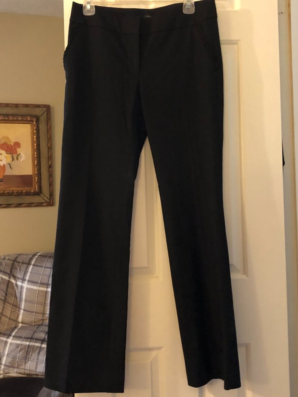205G BLACK LOFT MARISA STRAIGHT LEG PANT SIZE 2